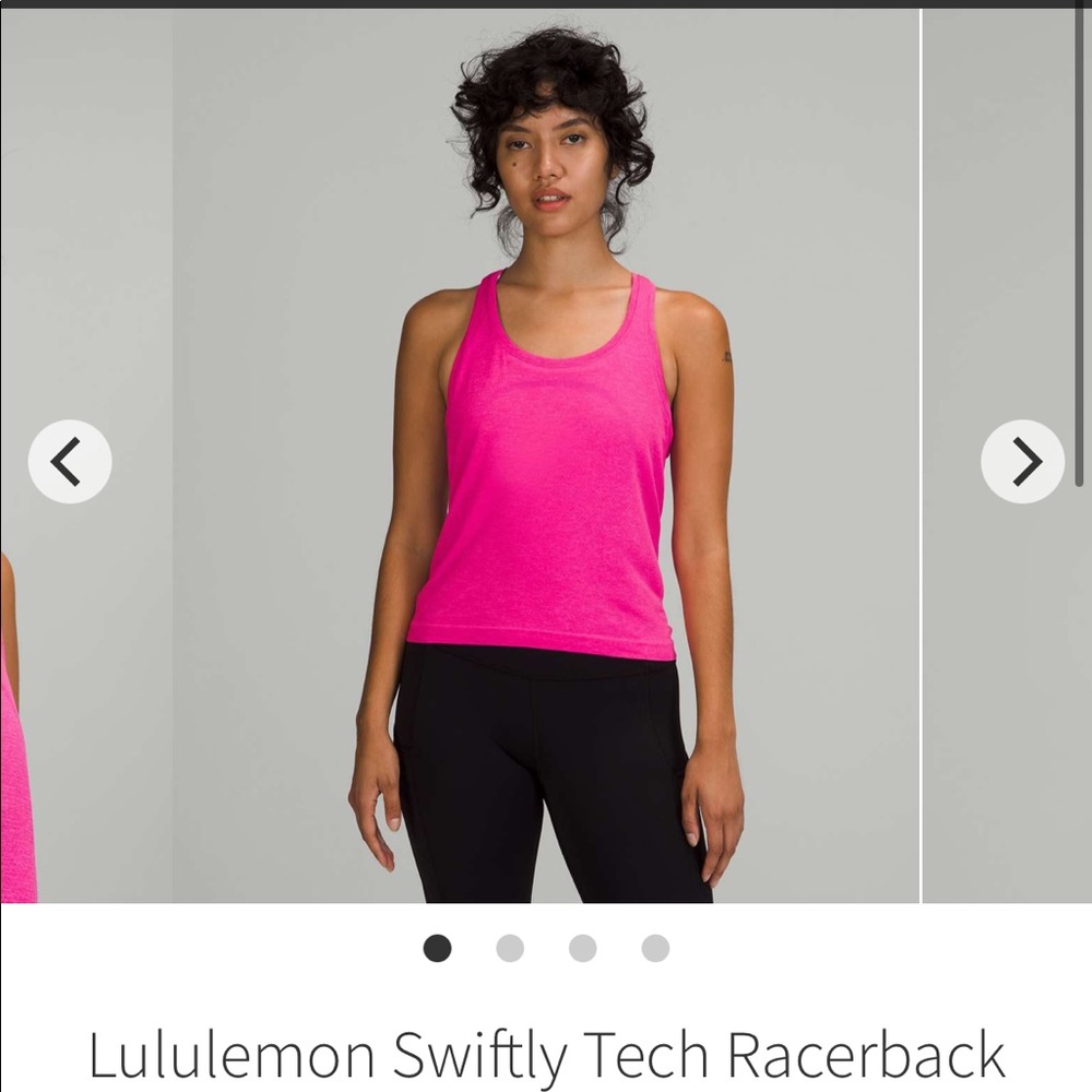 NWOT - Swiftly Race Length Tank - Pow Pow Pink